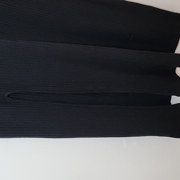 Reformation black Slit  ribbed knit midi dress  Strechy Small - Picture 7 of 16